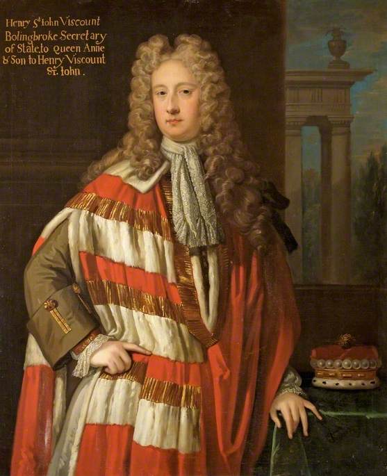 Henry St John (1678–1751), 1st Viscount Bolingbroke, Secretary of State to Queen Anne, Son to Henry St John, 1st Viscount St John (1652–1742)