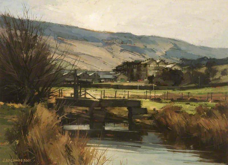 Fletcher's Mill from Tanner's Dam, Greenfield, Saddleworth, Yorkshire