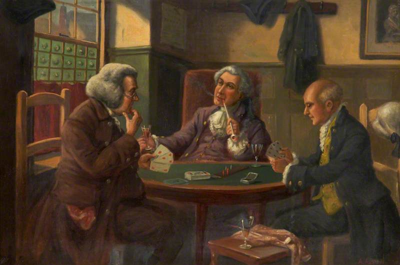 Game of Crib (Oliver Goldsmith, Dr Samuel Johnson and David Garrick)