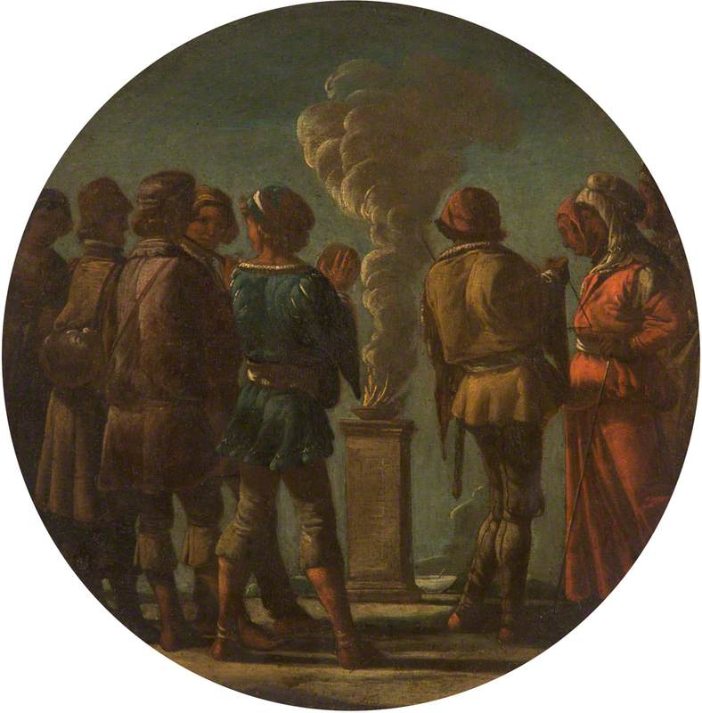 A Scene of Sacrifice at an Altar