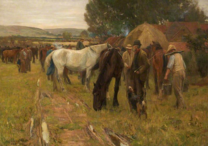 A Country Horse Fair at Hinderwell, North Yorkshire