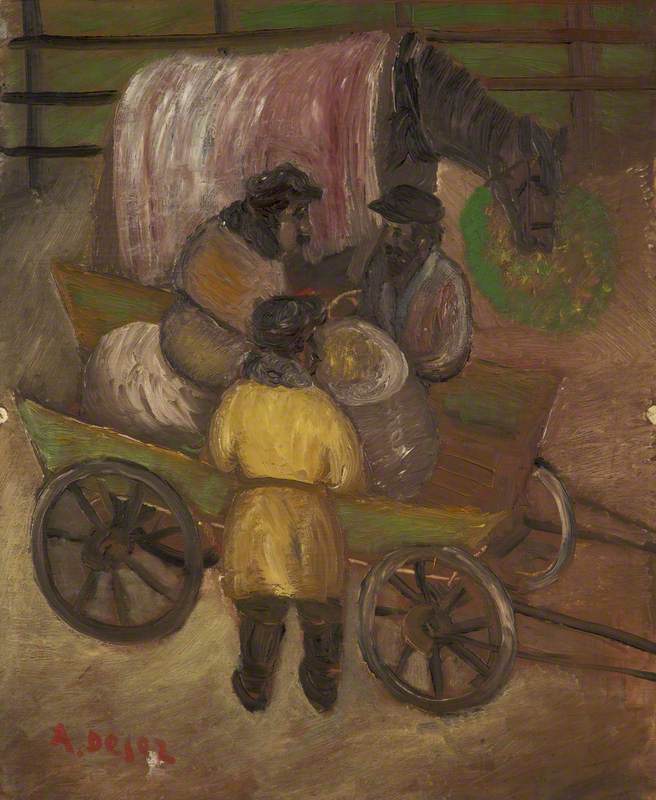 Figures with Horse and Cart