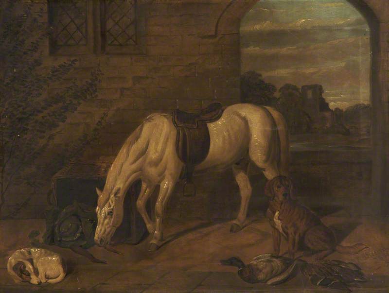 Horse and Hunting Dogs
