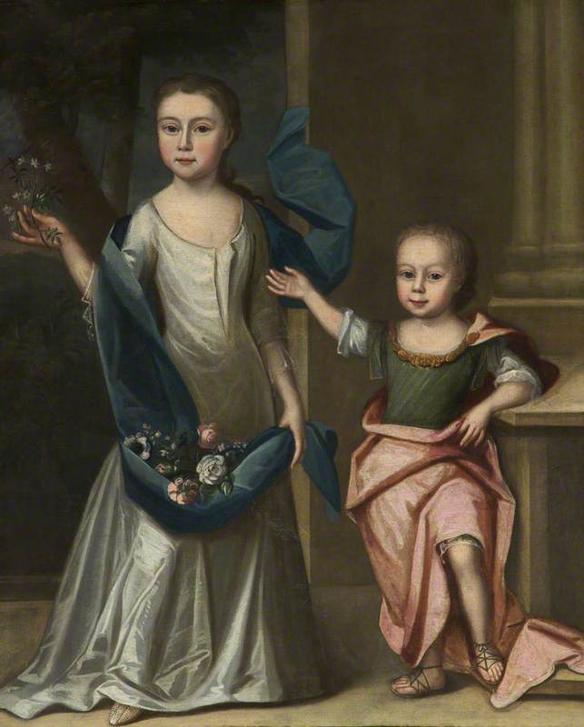 Silence Wagstaffe (1714–1735), as a Child, with Her Brother