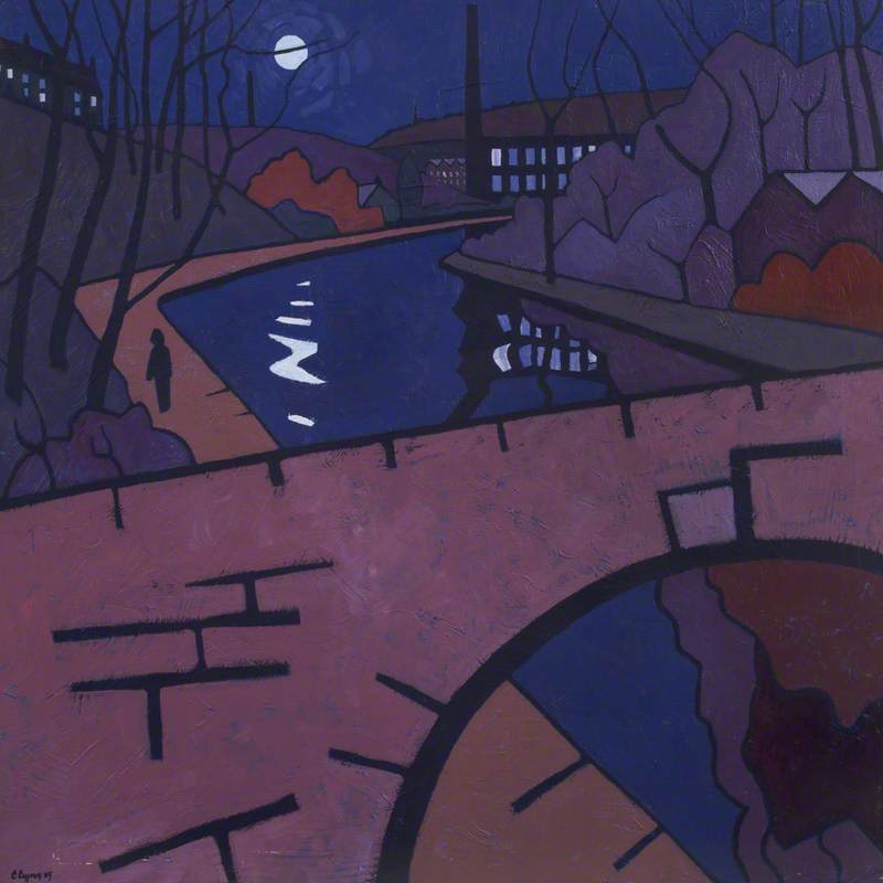 Canal Scene at Night