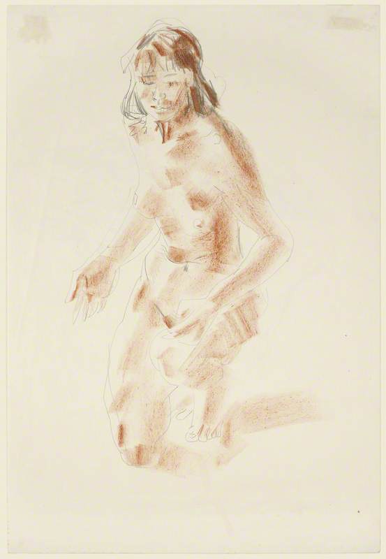 Nude Woman Kneeling
