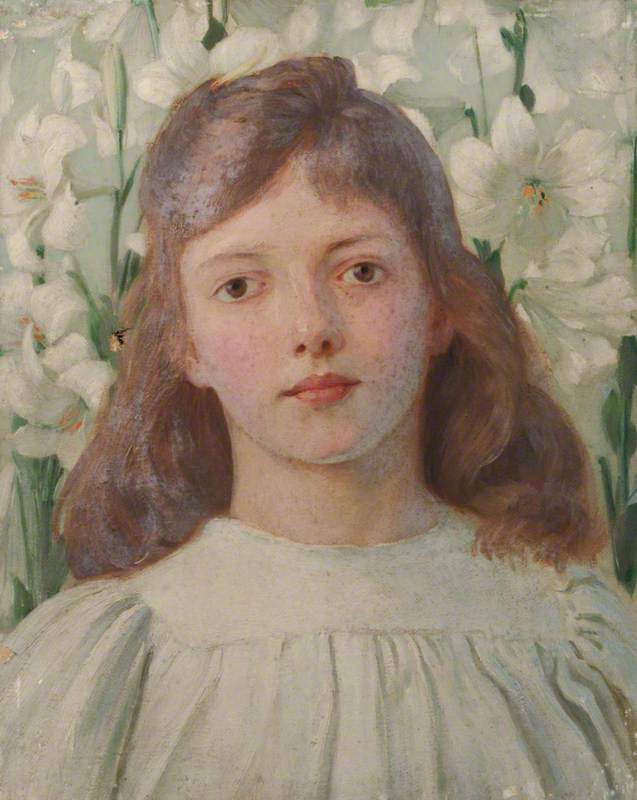 Portrait of a Girl amongst Madonna Lilies