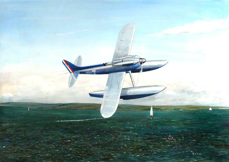Schneider Trophy Seaplane 'No. 7' Flying over the Solent