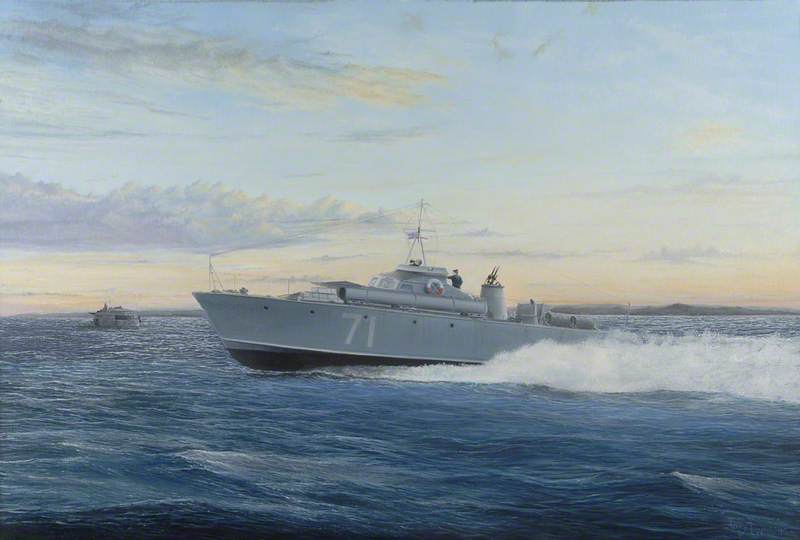 Motor Torpedo Boat 'MTB71' on Patrol in the Solent, off Hampshire, Second World War, 1942–1943