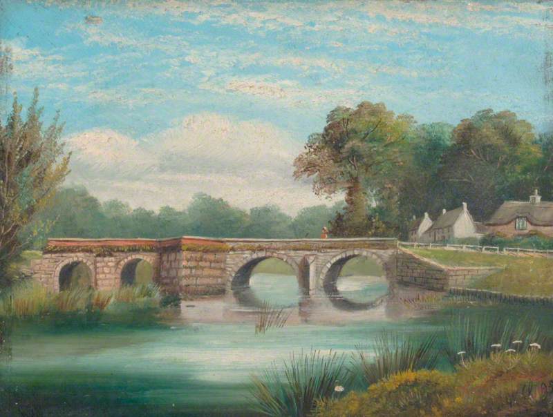 View of Iford Bridge and Cottages, Christchurch