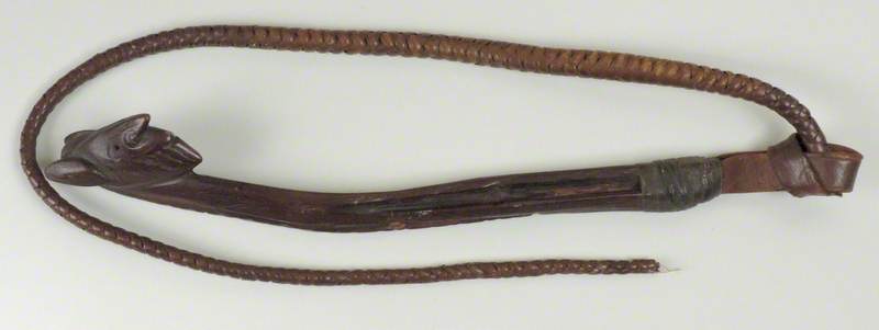 Whip Handle with Head of Figure at Hilt