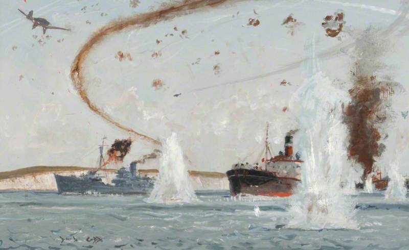 Air Attack by Luftwaffe on Channel Convoy