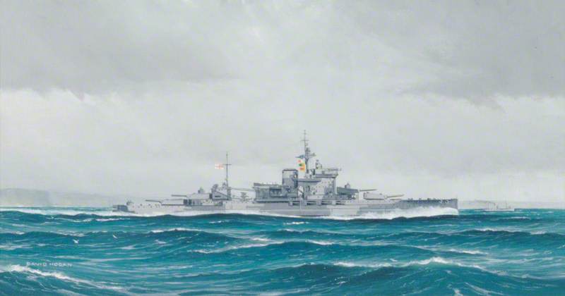 HMS 'Warspite' off Sydney, March 1942