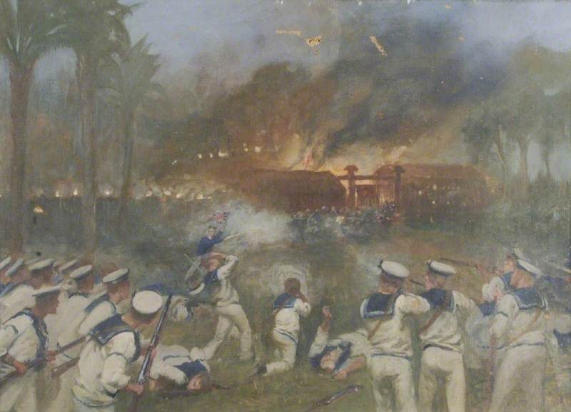 Attack on the Japanese Battery at Shimonoseki by a Naval Brigade, September 1864