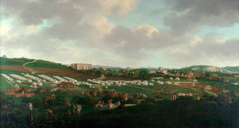 Winchester from the South-West with an Encampment in the Foreground