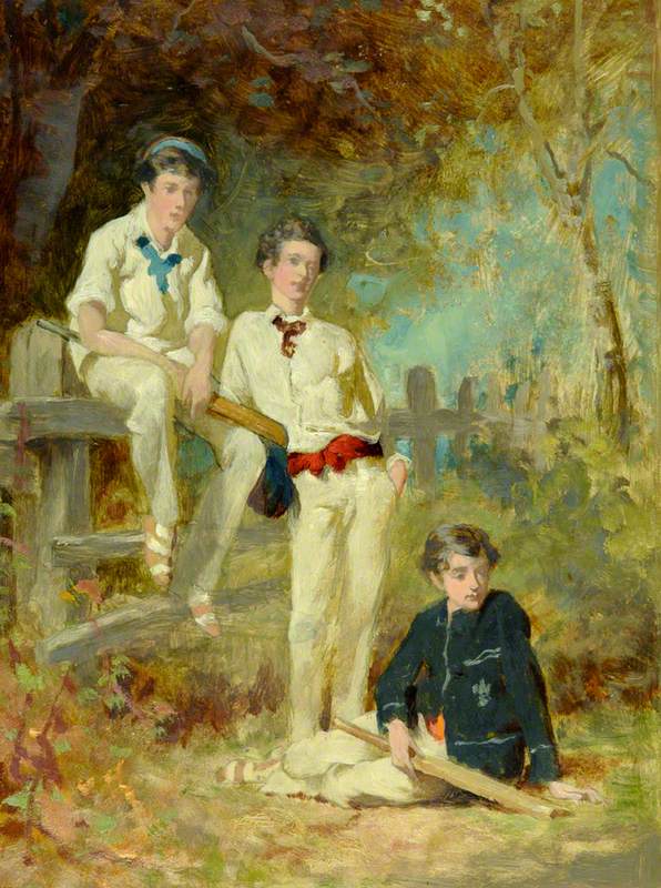 Three Young Cricketers