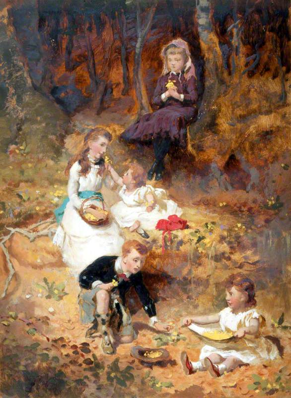Five Children Playing in the Forest