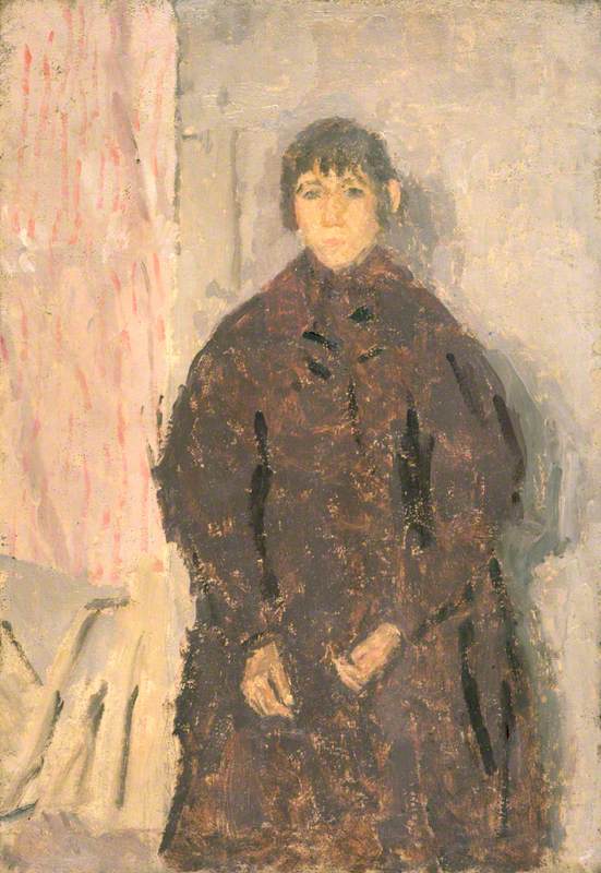 Girl in Mulberry Dress