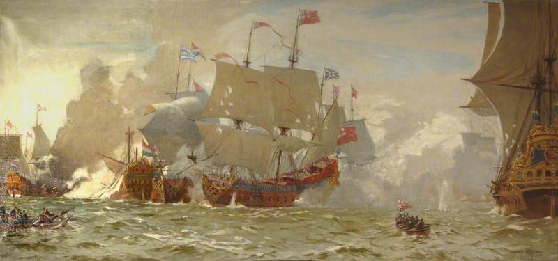 Shipping Scene (St James's Fight, 5 July 1666)
