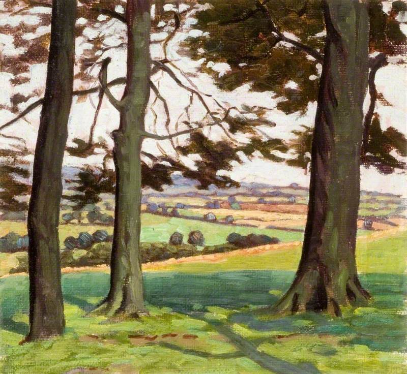 Landscape with Three Tree Trunks