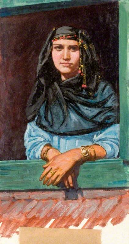 A Young Egyptian Woman in Finery with Jewellery