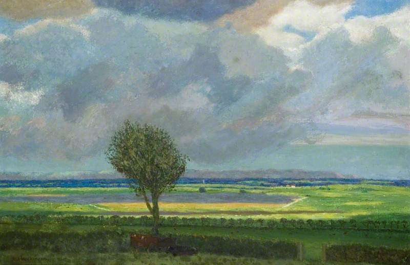 Kentish Landscape, a View across the Isle of Oxney towards Rye