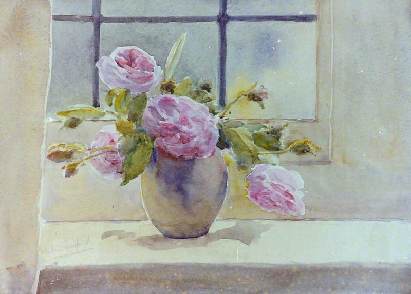 Pink Roses in a Vase