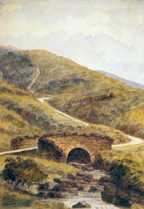 A Stone Packbridge in a Moorland Scene