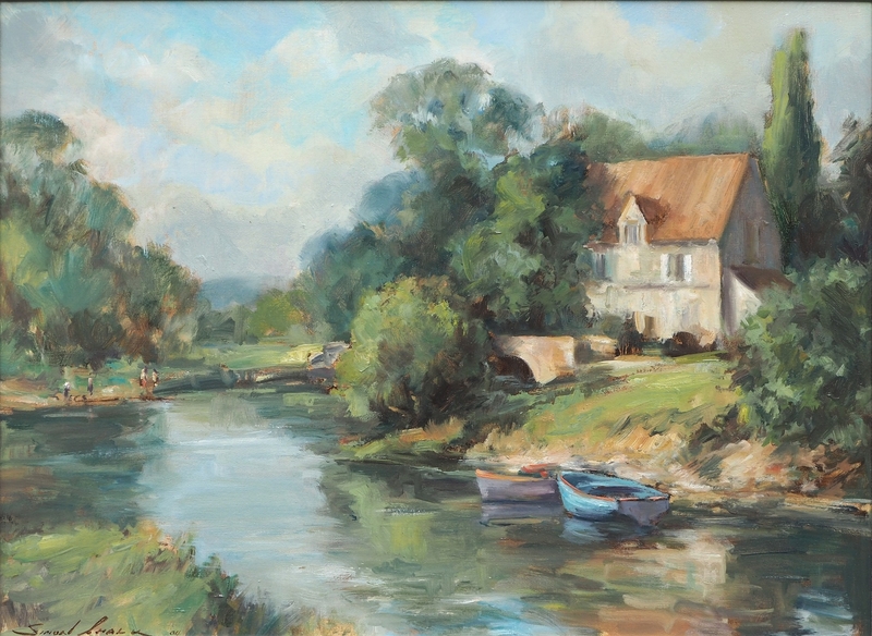 River Landscape with Boats, Dordogne