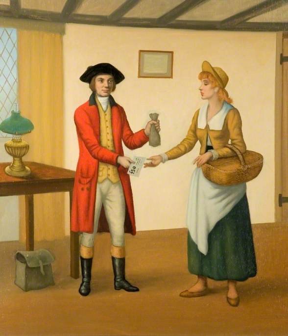 James Snook Giving a Servant Girl a Fifty Pound Note which Led to His Arrest