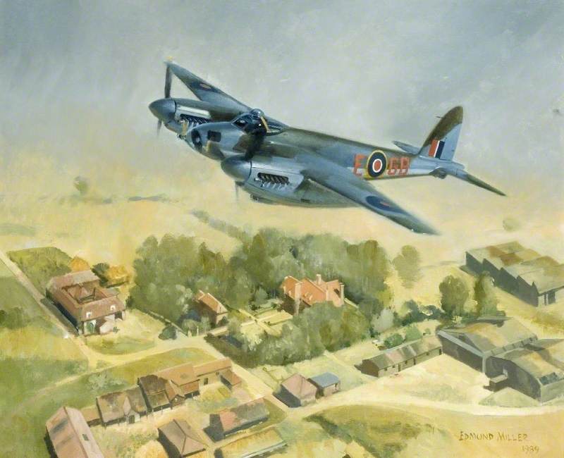 Mosquito over Salisbury Hall, near London Colney