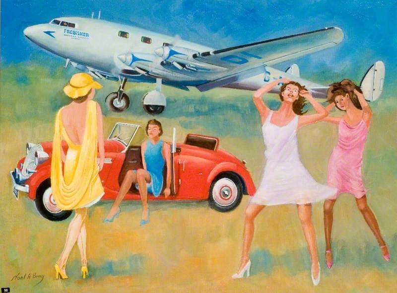 Cheeky Gals, DH-91 Albatross Airliner and 1938 Triumph Dolomite