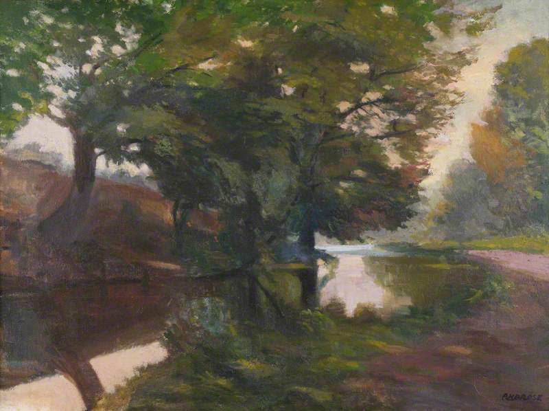 Landscape with Pool and Trees