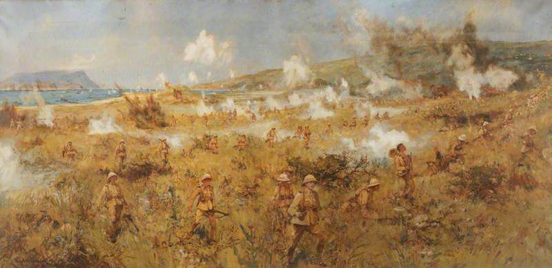 The 1st Battalion, Herefordshire Regiment (TF), Landing at Suvla Bay, Gallipoli, Turkey, 9 August 1915