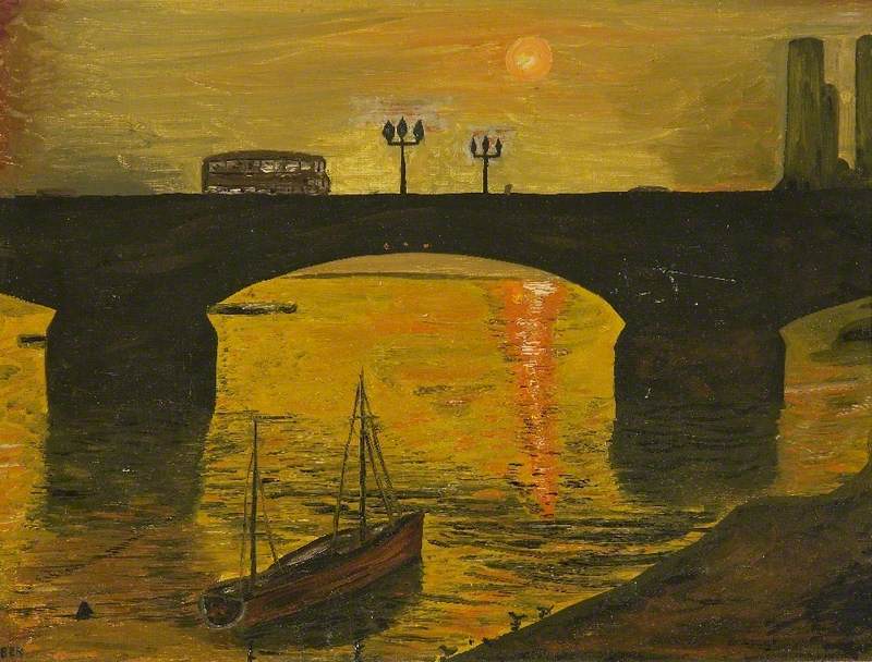 Battersea Bridge with Sunset