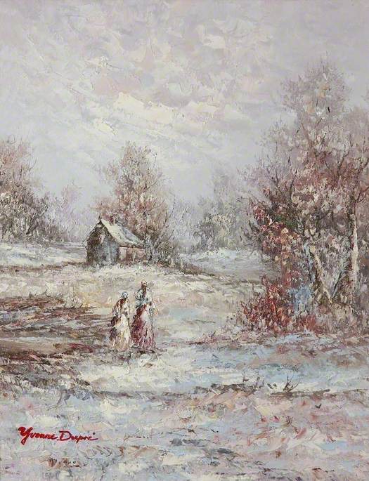 Winter Scene with Figures