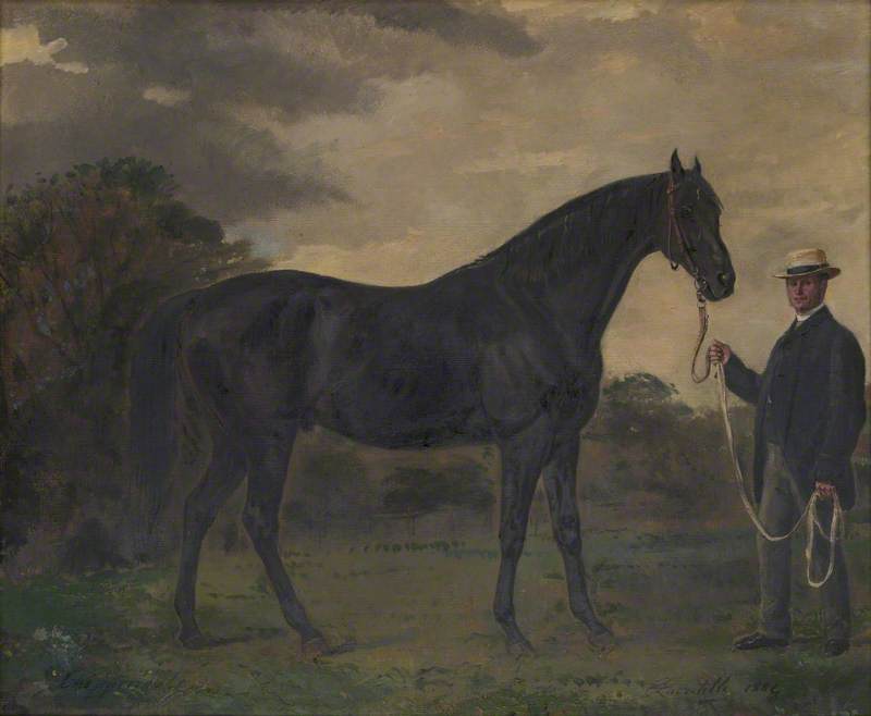 The Horse 'Chippendale' with a Groom in a Landscape