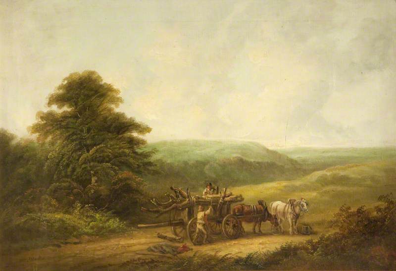 Figures with a Cart and Horse