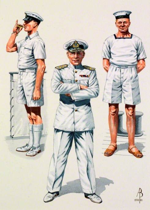 Royal Navy, Far East, World War Two: Petty Officer 1940, Rear Admiral, 1940; Rating, Far East, 1945
