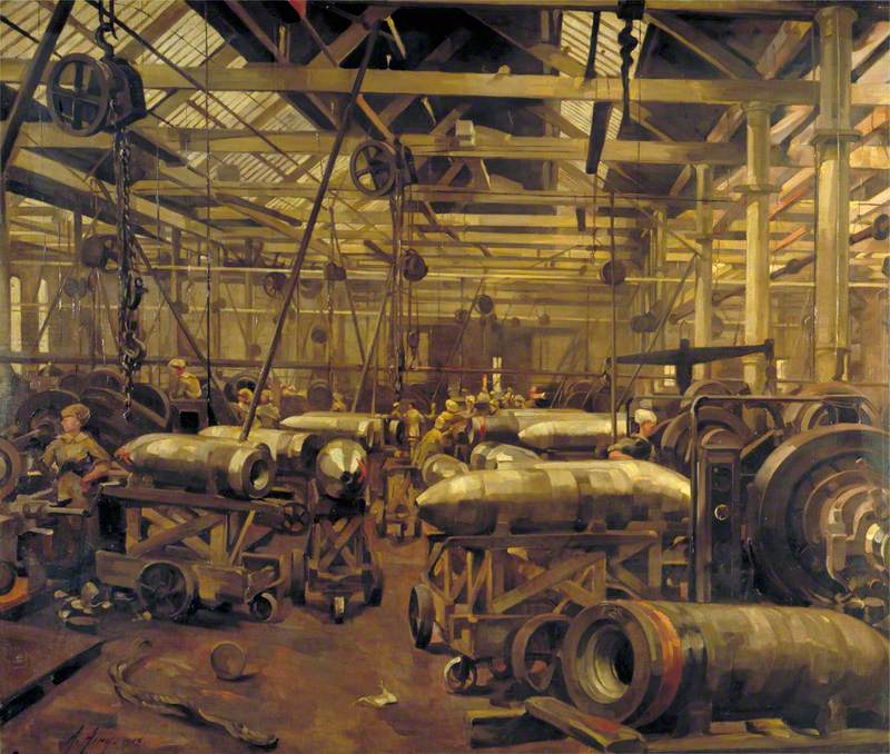 Shop for Machining 15-Inch Shells: Singer Manufacturing Company, Clydebank, Glasgow