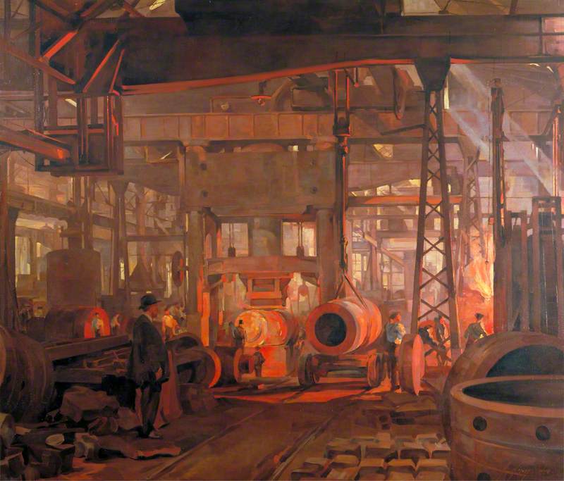 The 'L' Press: Forging the Jacket of an 18-Inch Gun, Armstrong-Whitworth Works, Openshaw