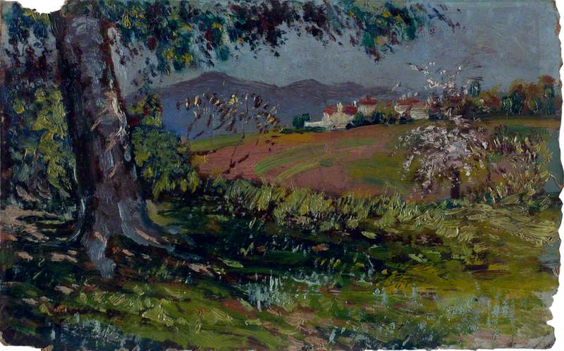 Landscape with Flowering Trees