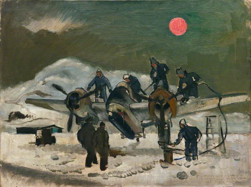 De-Icing before a Strike off the Norwegian Coast, during which this Beaufighter was lost