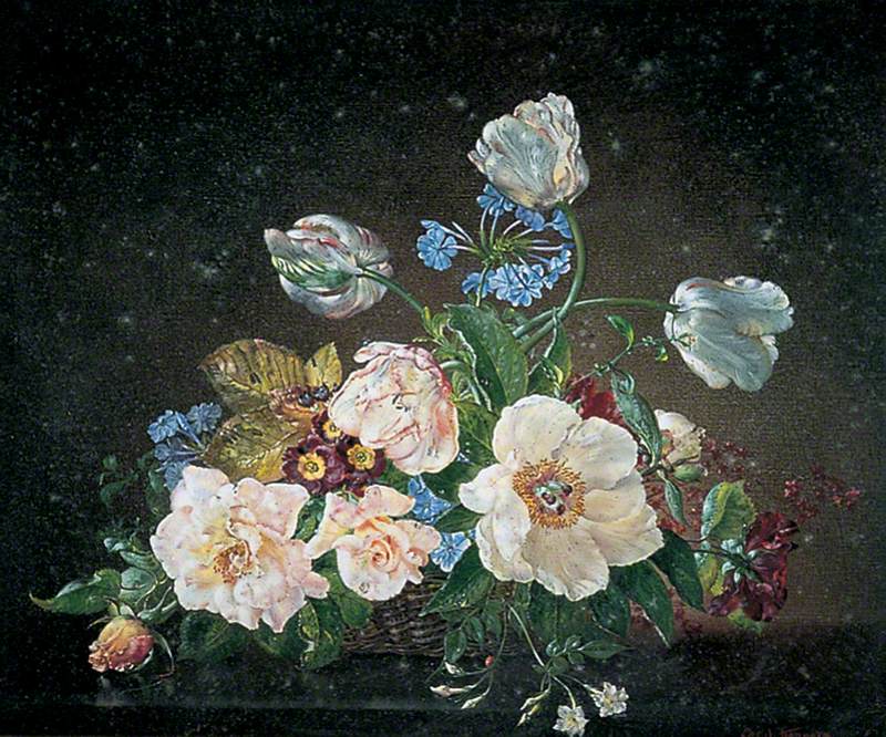 Still Life of a Basket of Flowers