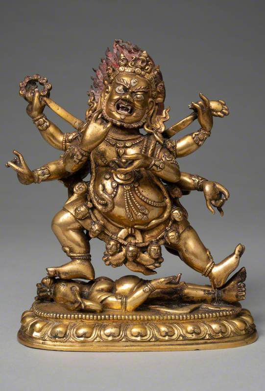 Mahakala or Nagpo Chanpo, 'The Protector', Standing on Ganesh