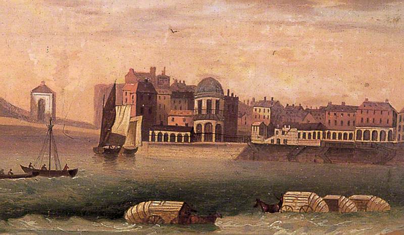 Droit House with Bathing Machines, Margate, Kent