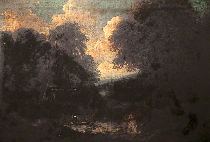 A Woodland Scene with Figures