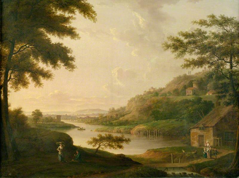 Landscape and River with Figures