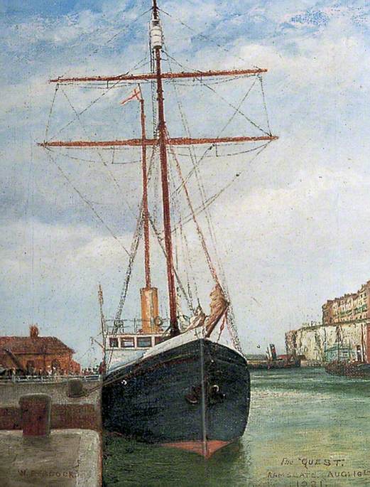 Sir Ernest Shackleton's Ship 'Quest' in Ramsgate Harbour, Kent