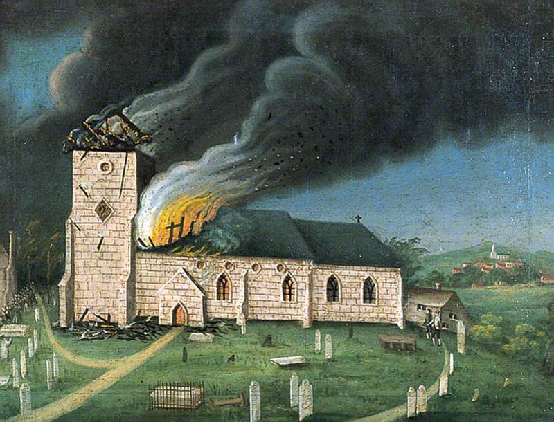 Speldhurst Church, Tunbridge Wells, Kent, Struck by Lightning